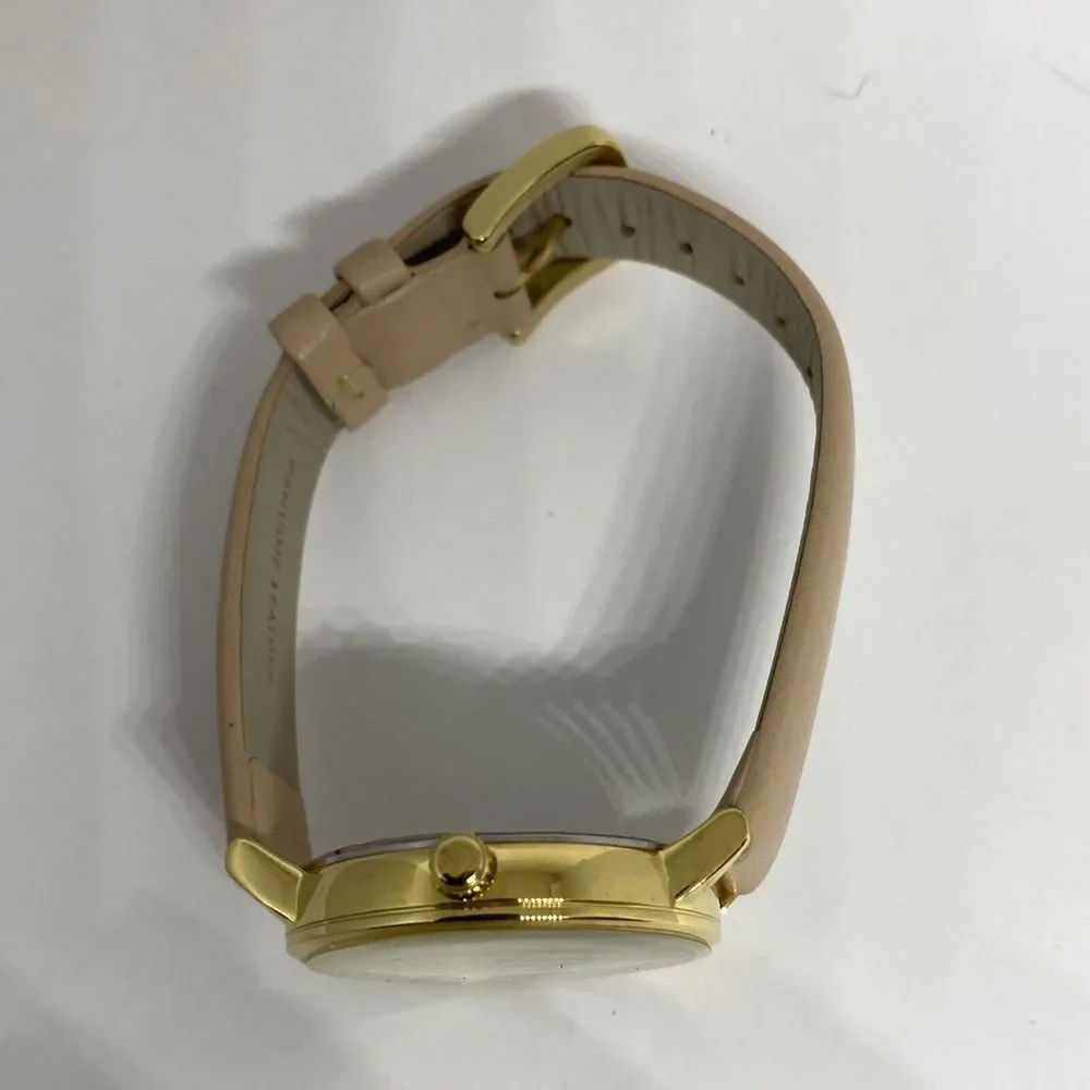 Kate Spade New York Metro 0073 Women Beige Leather Analog Dial Wrist Watch VK104